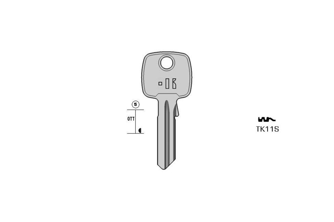 Zylinderschlüssel Standard Messing KL-TK11S#C000 Zylinderschlüssel Standard Messing KL-TK11S#C000