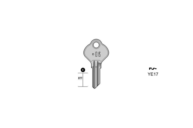 Zylinderschlüssel Standard Messing KL-YE17#K000 S-YA17 BO-486 JMA-YA-8D Zylinderschlüssel Standard Messing KL-YE17#K000 S-YA17 BO-486 JMA-YA-8D
