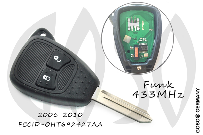 Chrysler 2 Buttons Remote Key Shell 433 Mhz ID46 3306 Chrysler 2 Buttons Remote Key Shell 433 Mhz ID46 3306