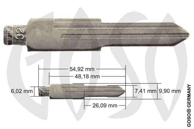 Foday 2 pc key blank blade 4662 Foday 2 pc key blank blade 4662