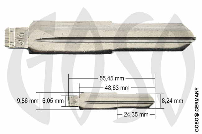 Kia 2 pc key blank blade 4686 Kia 2 pc key blank blade 4686