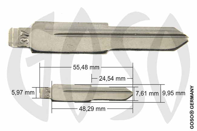 Daihatsu 2 pc key blank DH4 4716 Daihatsu 2 pc key blank DH4 4716