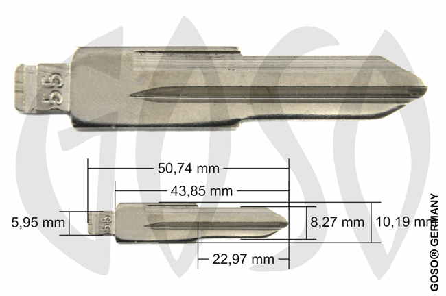 Chery QQ3 2 pc key blank HYN6 5331 Chery QQ3 2 pc key blank HYN6 5331