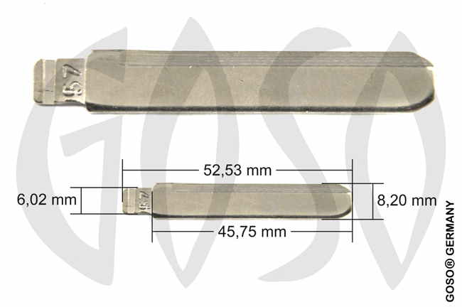 BYD F3 2 pc key blank 5355 BYD F3 2 pc key blank 5355