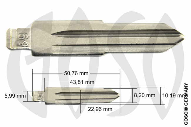 Renault Peugeot 2 pc key blank NE89 5379 Renault Peugeot 2 pc key blank NE89 5379