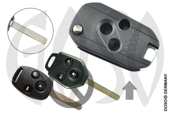 Subaru Honda 3 button case Flipkey DAT17 HON66 8660 Subaru Honda 3 button case Flipkey DAT17 HON66 8660