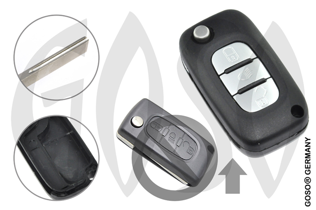 Citroen remote key housing blank 3 buttons 8691 Citroen remote key housing blank 3 buttons 8691